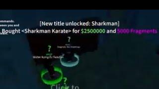 Getting Sharkman Karate | Roblox Blox Fruits