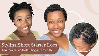 How to style short starter locs I Locs Styles for Women I Bantu Knots on Locs I Miss Kobeli