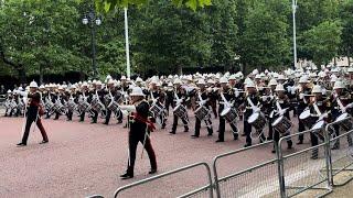 The Massed Bands of HM Royal Marines March Up the Mall 2024