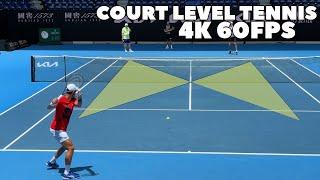 Djokovic & Zverev Change of Direction Drill (Bowtie drill) | Court Level Practice 2024 4K 60FPS