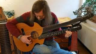 Wolfgang Daiss on a 100 years old Vienna Schrammelgitarre 04 01 19 restored by SIGGI Abramzik