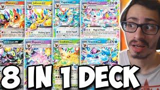 I Put All 8 Eeveelution ex Cards In One Deck & Here's What Happened...