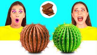 Real Food vs Chocolate Food Challenge | Funny Food Hacks by BaRaDa Challenge