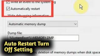 Windows 10 Auto Restart Turn Off Setting