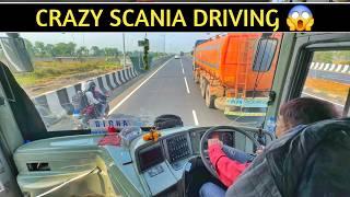 EXTREMELY AGGRESSIVE & HIGHSPEED SCANIA BUS DRIVING at NH 19 From Kolkata To Asansol