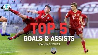 Lewandowski Rabona & Incredible Kimmich Strike - Top 5 Goals & Assists