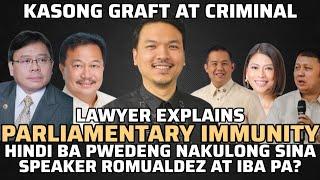 PARLIAMENTARY IMMUNITY | HINDI BA PWEDENG MAKULONG ANG MGA  HOUSE LEADERS? LAWYER EXPLAINS!