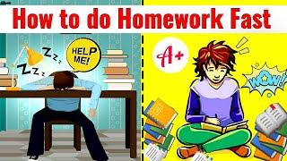 How To Do Homework Fast | Best Hacks To Complete The Pending Work | How to do Home work | Study tips