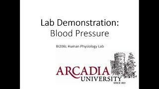 BI206L Blood Pressure Lab Demonstration Part #1