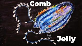 Painting a Comb Jelly using Watercolor (challenge piece)