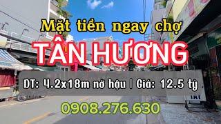 Bán nhà mặt tiền đường Nguyễn Suý, quận Tân Phú (4.2x18 vuông) Ngay chợ Tân Hương, Buôn bán cực sung