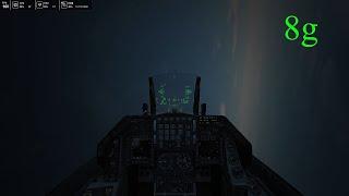 Fighter Pilot's Vision While Pulling 9 'g'   (without anti-g straining ) on F 16 Viper