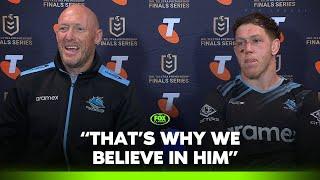 Fitzgibbon “super proud” as Hynes & Trindall silence critics | Sharks Press Conference | Fox League