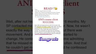 ANI’s course SUCCESS!  #manifesting #manifest #specificperson