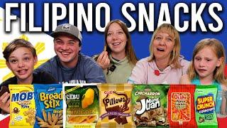 My American Family Tries Filipino Snacks for the First Time! 