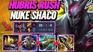 25 Kills Hubris Lethality Shaco - S14 Plat Ranked [League of Legends] Full Gameplay - Infernal Shaco