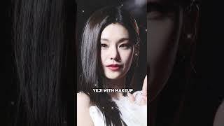 Yeji without makeup vs with makeup #kpop #itzy #yeji #makeup#withoutmakeup #youtube #shorts