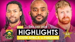 South Africa vs Pakistan 3rd Odi (2024) Match Full HIGHLIGHTS | Pak Vs SA 3rd ODI HIGHLIGHTS