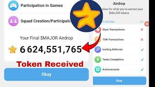 Your Final $MAJOR Airdrop | Major token Airdrop Total Received | Major project Scammer