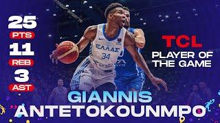 Giannis ANTETOKOUNMPO  | 25 PTS | 11 REB | 3 AST | TCL Player of the Game vs. Italy