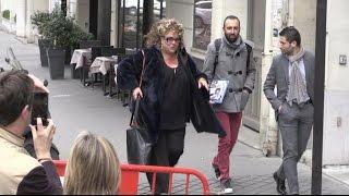 Isabelle Mergot, Marianne James and Bernard Mabille at RTL Radio station in Paris