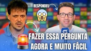 Fernando Diniz reabate Samuel venancio em coletiva apos eliminaçao do cruzeiro na sul americana