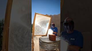 Solar Death Ray vs Dry Ice #solar #sun #fun