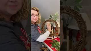 Here’s how to add greenery to a grapevine wreath Part 1