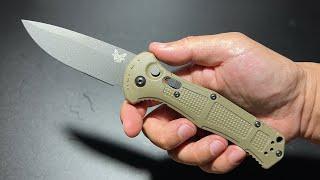 BENCHMADE CLAYMORE DROP POINT RANGER GREEN GRIVORY® 9070BK-1 กดปุ่มเปิดตะเลิดตะเลิง