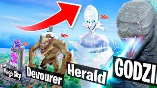 Fortnite Largest EVENT BOSSES Size Comparison!