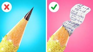 SCHOOL HACKS AND TRICKS  Cool Rainbow Crafts And Easy Art Ideas Drawing With Pencil by YayTime!