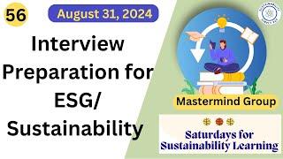 Interview Preparation for ESG/Sustainability Roles