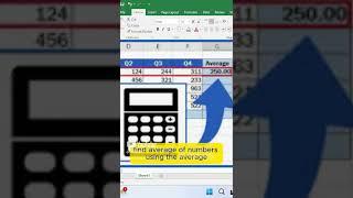 Calculate Averages in Excel #excel