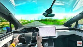 Pov Drive Unbelievable Tech: Tesla Model X Plaid Domination