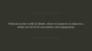 Abode Shopify Theme Demo