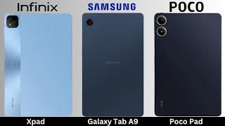 Infinix Xpad VS Samsung Galaxy Tab A9 VS Poco Pad