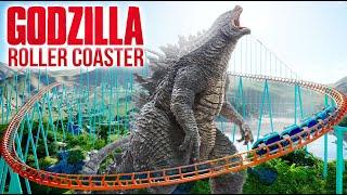 GODZILLA! (POV) 462' Drop, 118mph Inverted Strata Roller Coaster!