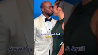 Taye Diggs & Apryl Jones shares a kiss on the red carpet ‍️‍ (: nlistreport)