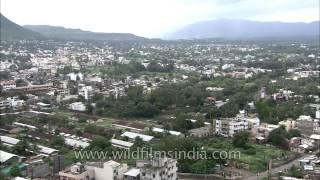 A paranomic view of Satara city