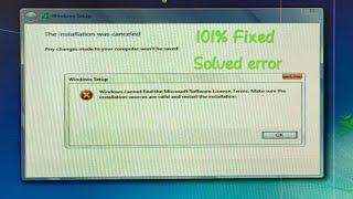 Window cannot find the Microsoft Software License Terms. .... Problem Fixed 100%