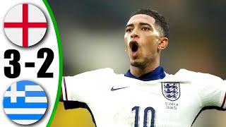 England vs Greece 3-2 - All Goals & Highlights - 2024