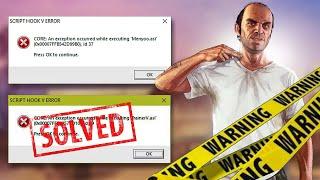 How To Fix An exception occurred while executing Menyoo.asi Error  | GTA V Script Hook V Error Fix