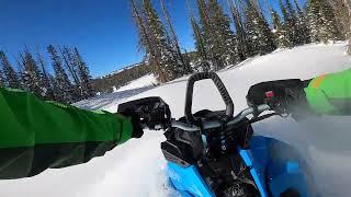 Wife Smokes a Tree Snowmobiling - Caught on Go Pro