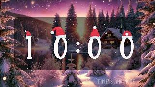 10 Minute Magical Christmas Countdown Timer | Cozy Snowy Winter Vibes ️