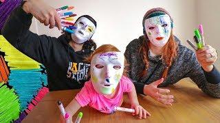 3 MARKER GAME MASTER MASK CHALLENGE vs. Mom and Dad 