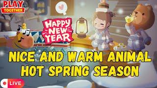  LIVE REVIEW: HAPPY NEW YEAR! Nice and Warm Animal Hot Spring Season Pass  (Play Together Game)