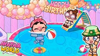 ¡FIESTA EN LA PISCINA‍️ PARA NIÑOS PEQUEÑOS! *¡ESTABAN PELEANDO ?*en AVATAR WORLD *NALA 