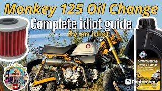 Honda Monkey 125 Valve Adjustment & Oil Change 2024