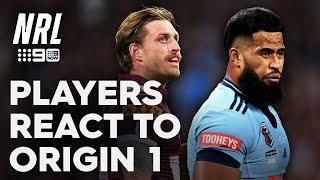 Blues and Maroons players react to MASSIVE Origin 1 result | NRL on Nine