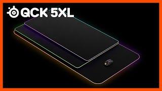 Desktop QcK Mousepads in 3XL, 4XL, and 5XL sizes with optional RGB - SteelSeries